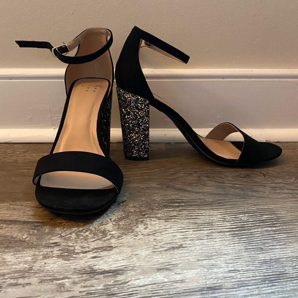 Sparky and black heels